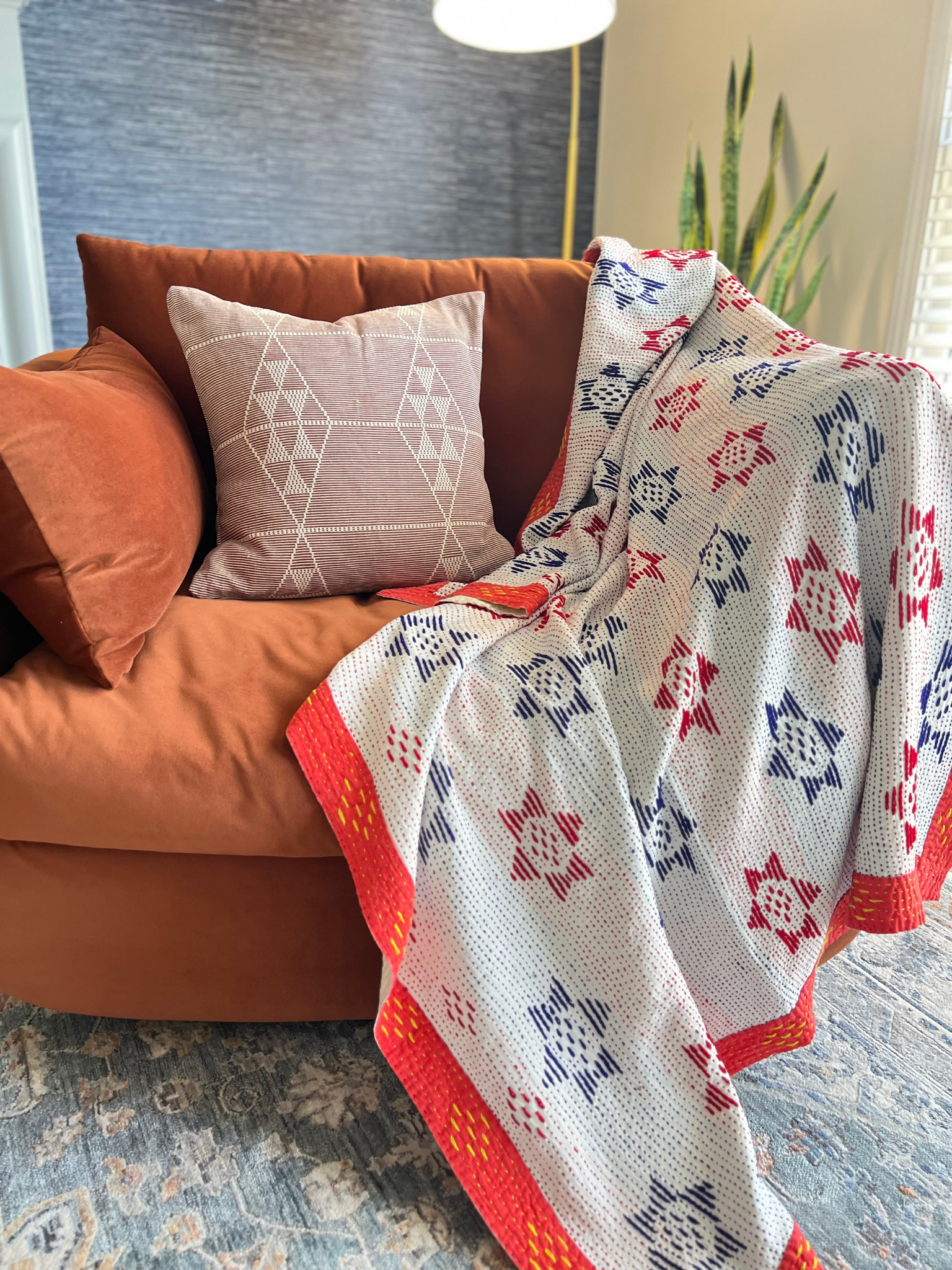 Kantha Throw Quilts