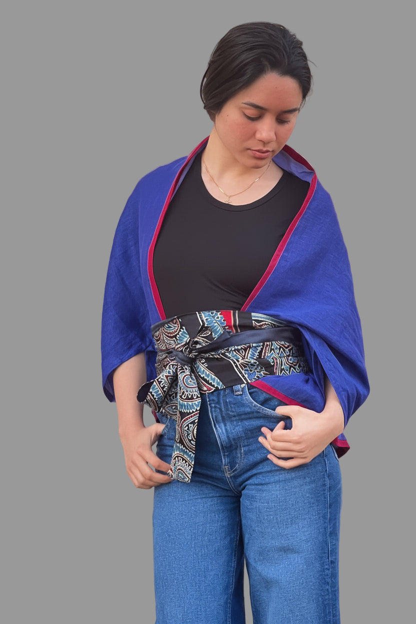 Midnight Blue Shrug - with lining