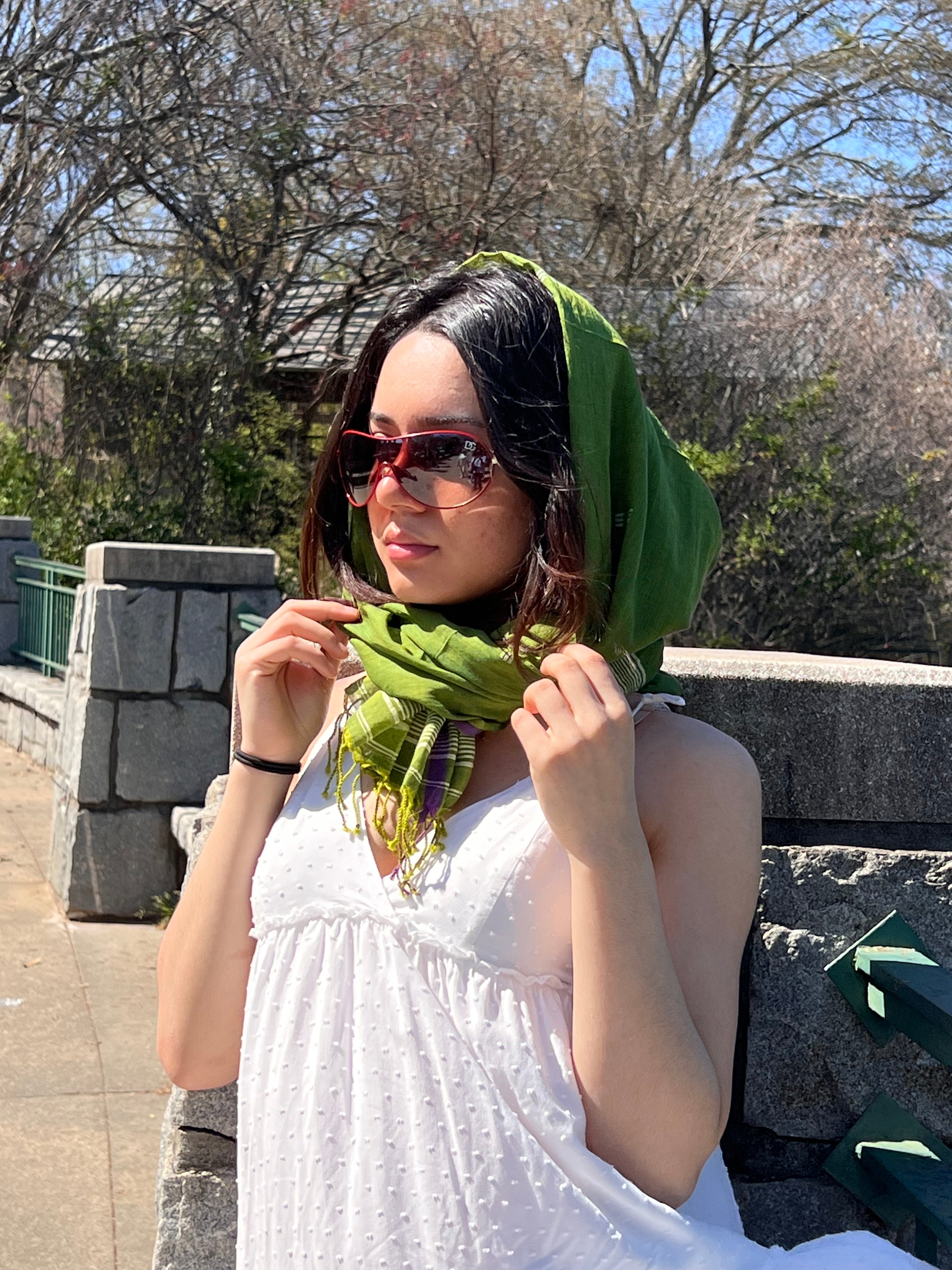 Coral Reef Jamdani Muslin Scarf