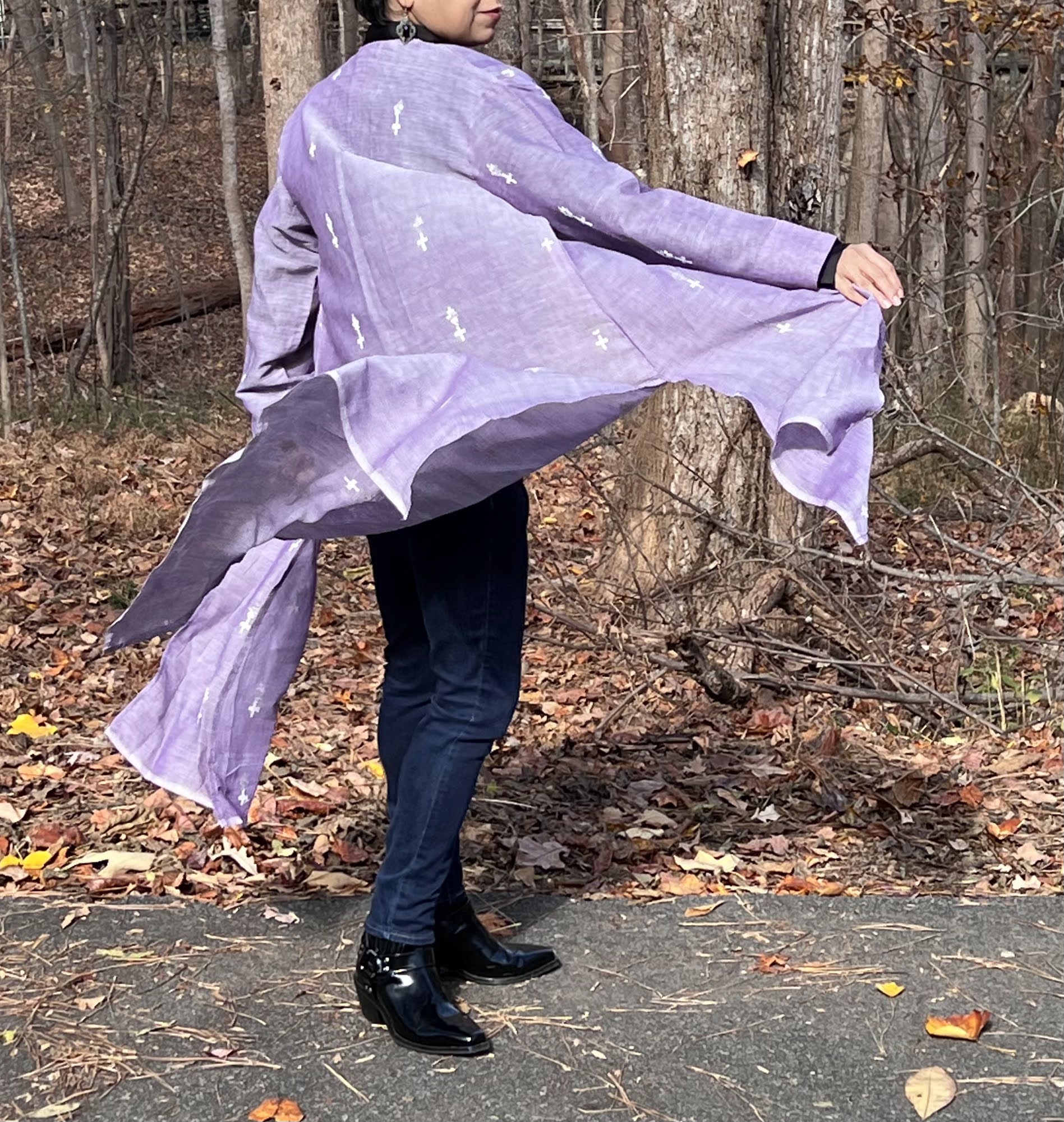 Amethyst Jamdani Kimono