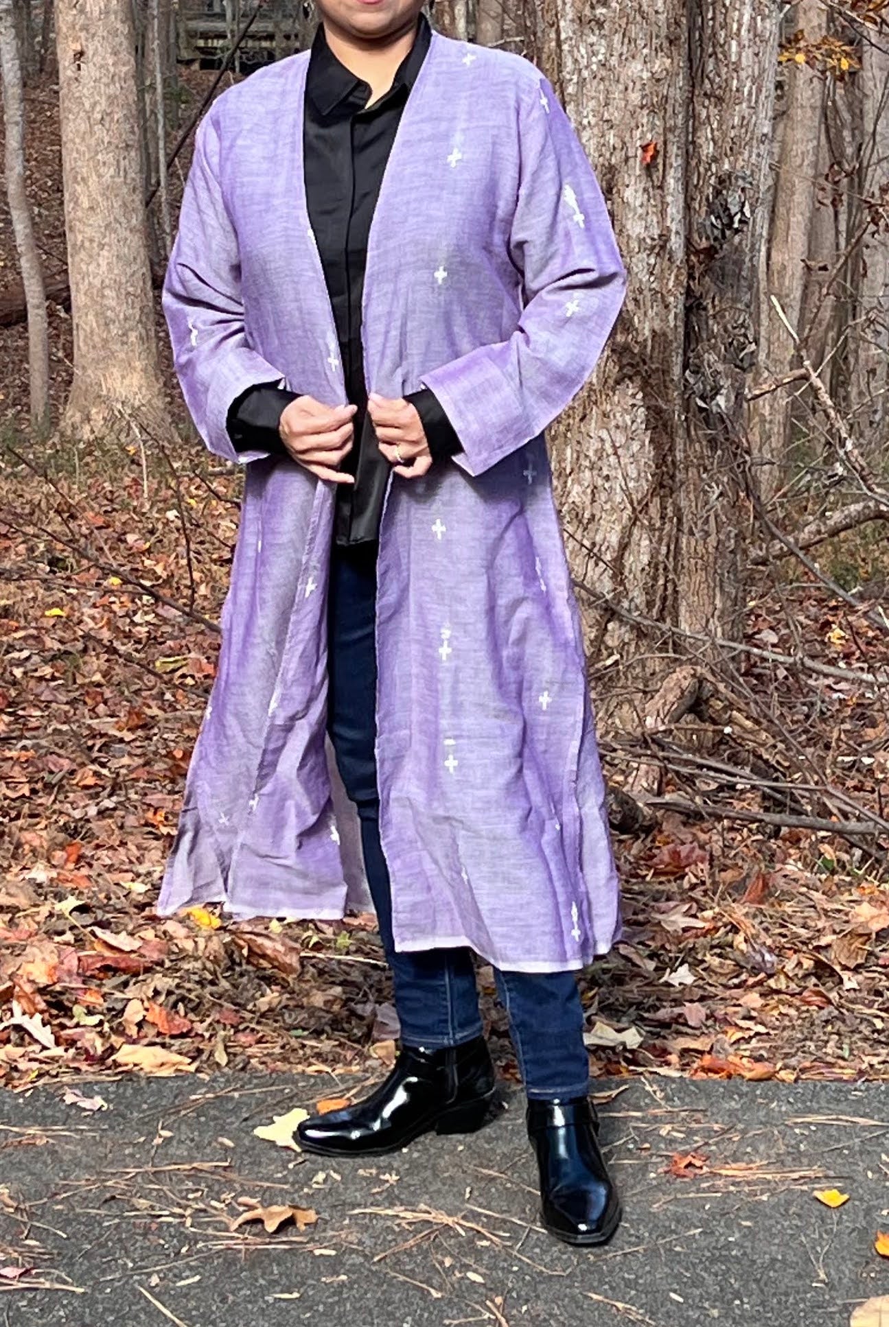 Amethyst Jamdani Kimono