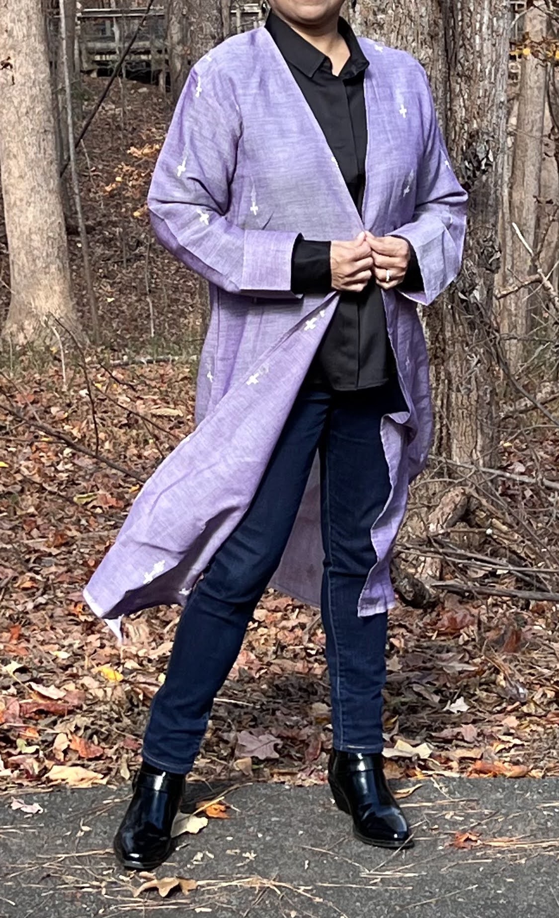 Amethyst Jamdani Kimono