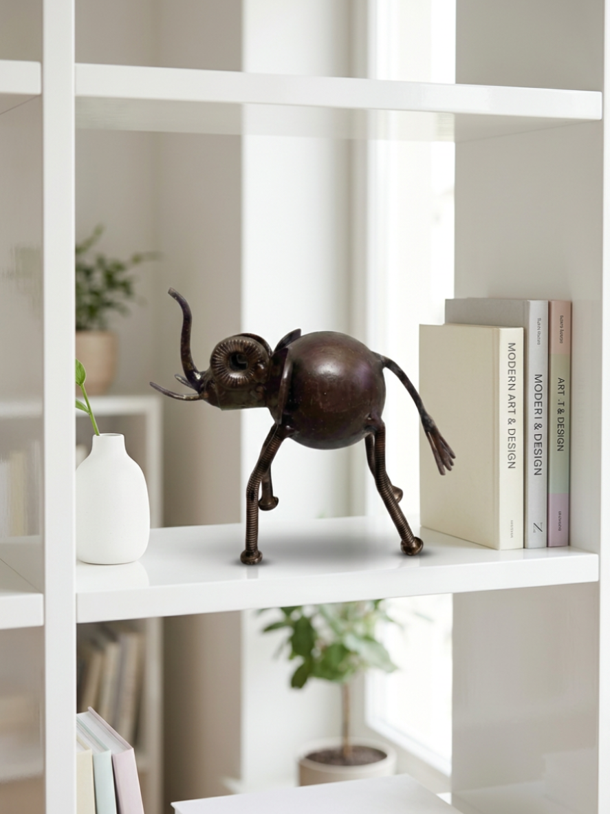 Baby Elephant - repurposed metal animal figurine