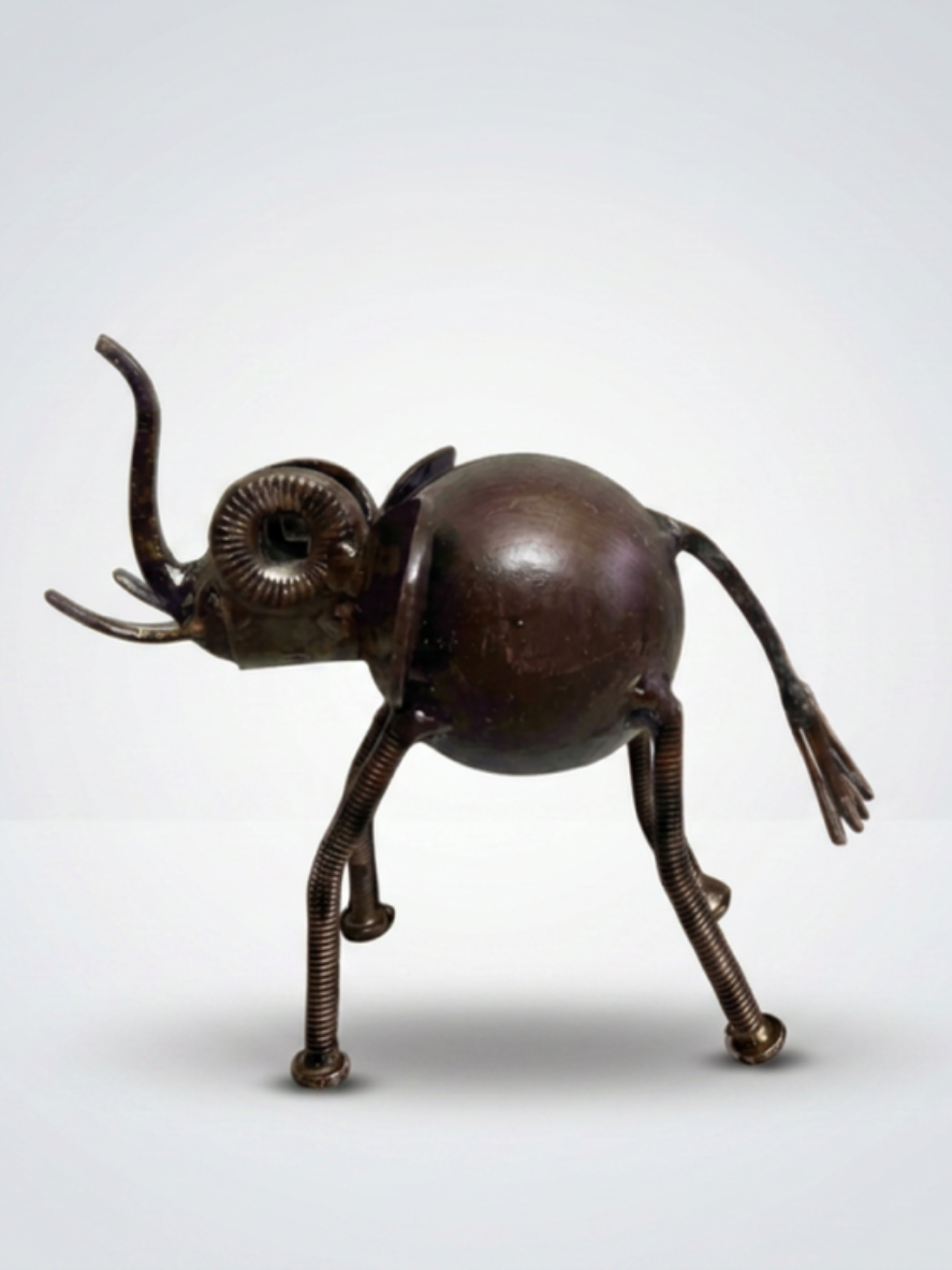 Baby Elephant - repurposed metal animal figurine