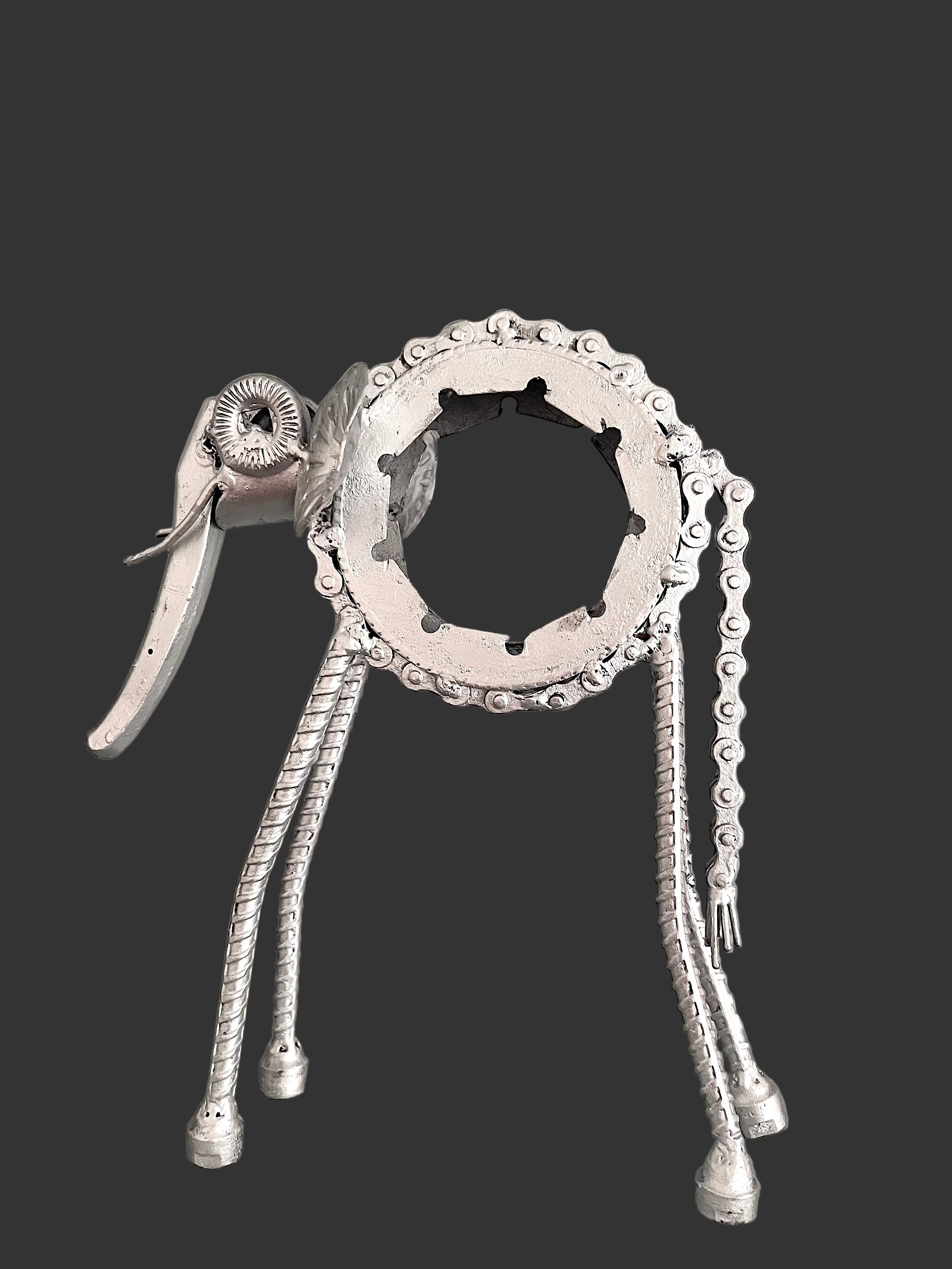 Elephant - Repurposed Metal - Sculptural Art - full side