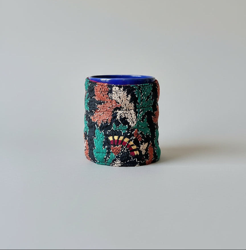 Forest front kantha coffee-tea cozy