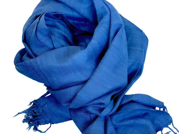Indigo Pure (Vegan) Peace Silk Scarf