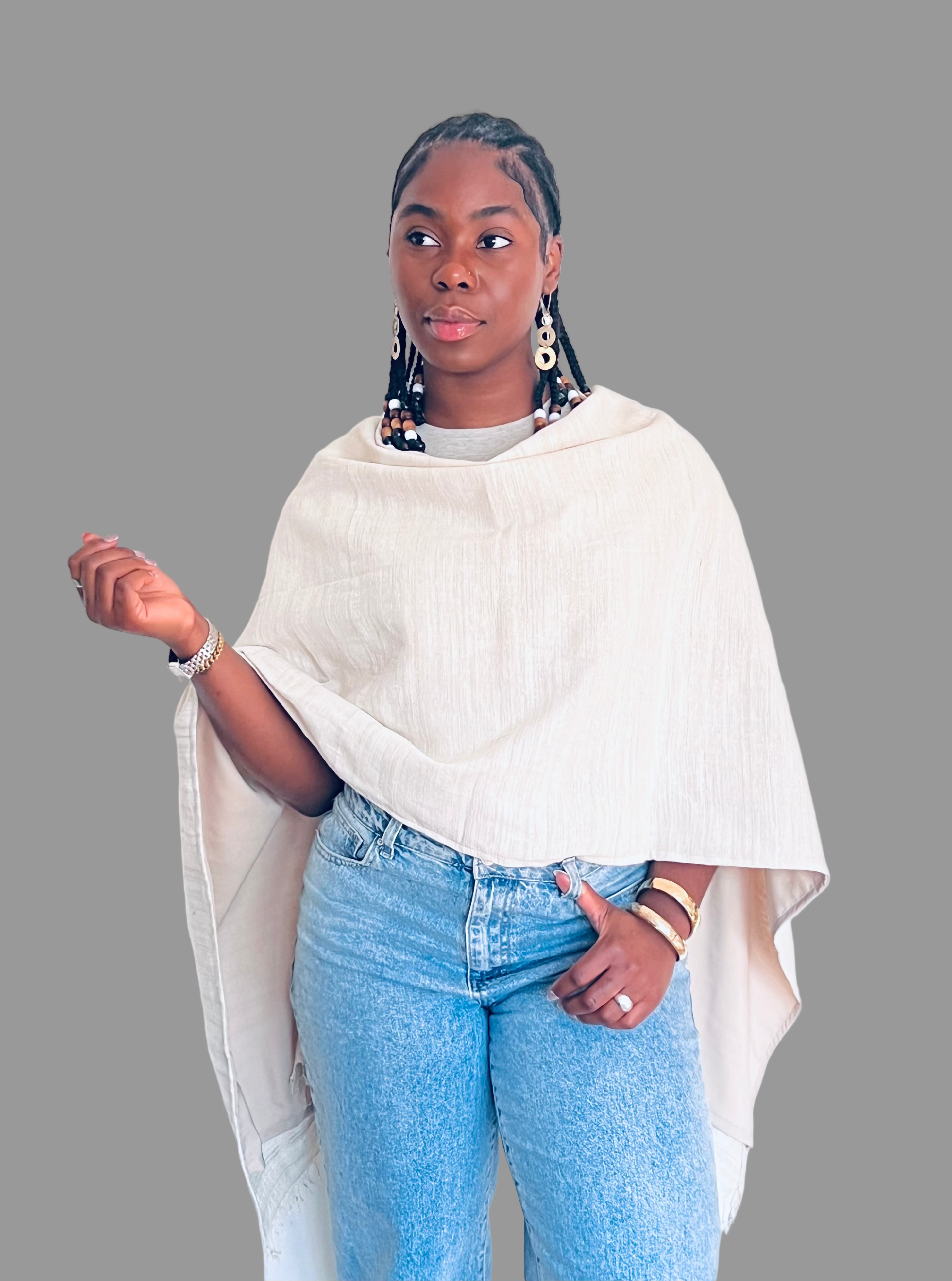 Snowflake Cape - Luxury Vegan Silk