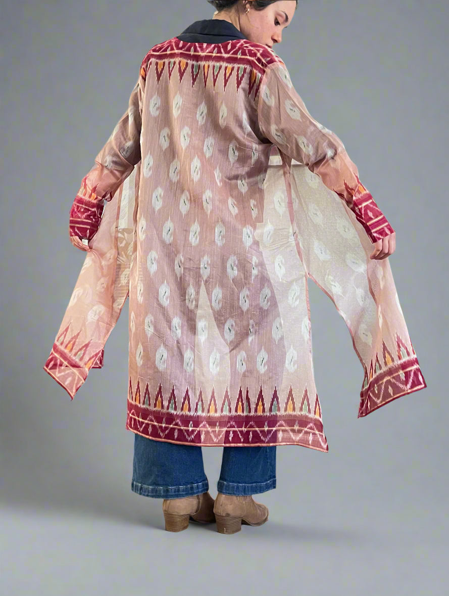 Odhisa Ikat Silk Kimono - back