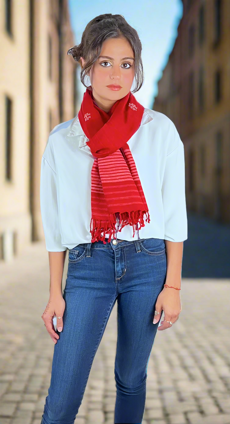 Scarlett Peace Silk & Cotton Scarf