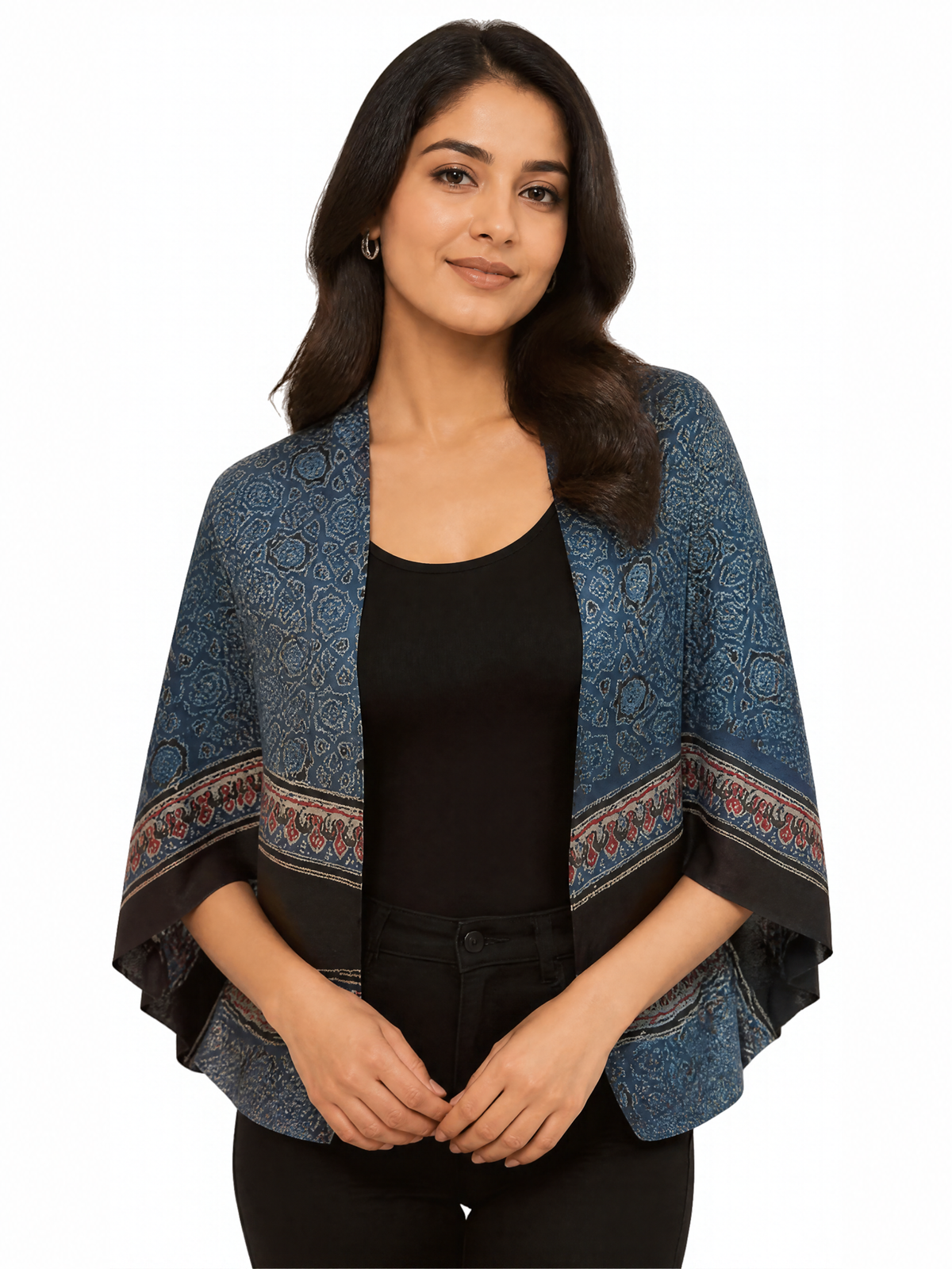 Star - Ajrakh Modal Silk shrug - All Season