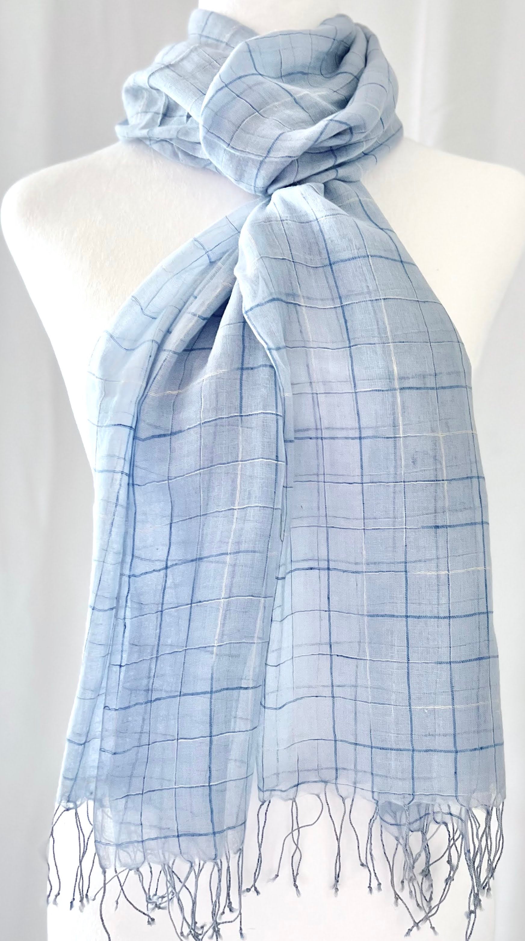 Summer Sky Fine Muslin Scarf