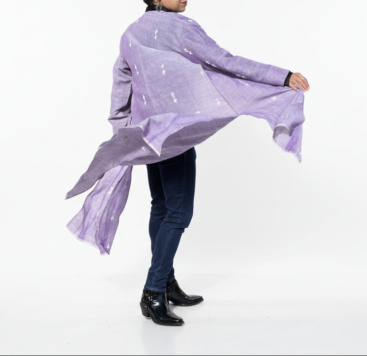 Amethyst Jamdani Kimono