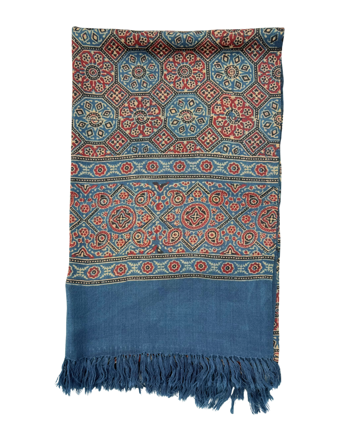Anar Ajrakh Luxury Fine Wool Shawl/Scarf