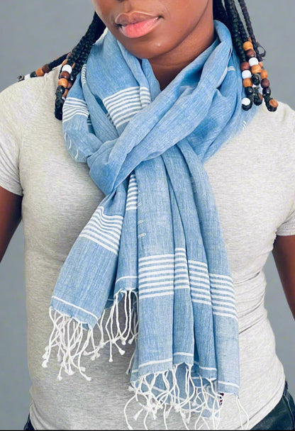 Blue Belle Jamdani Scarf