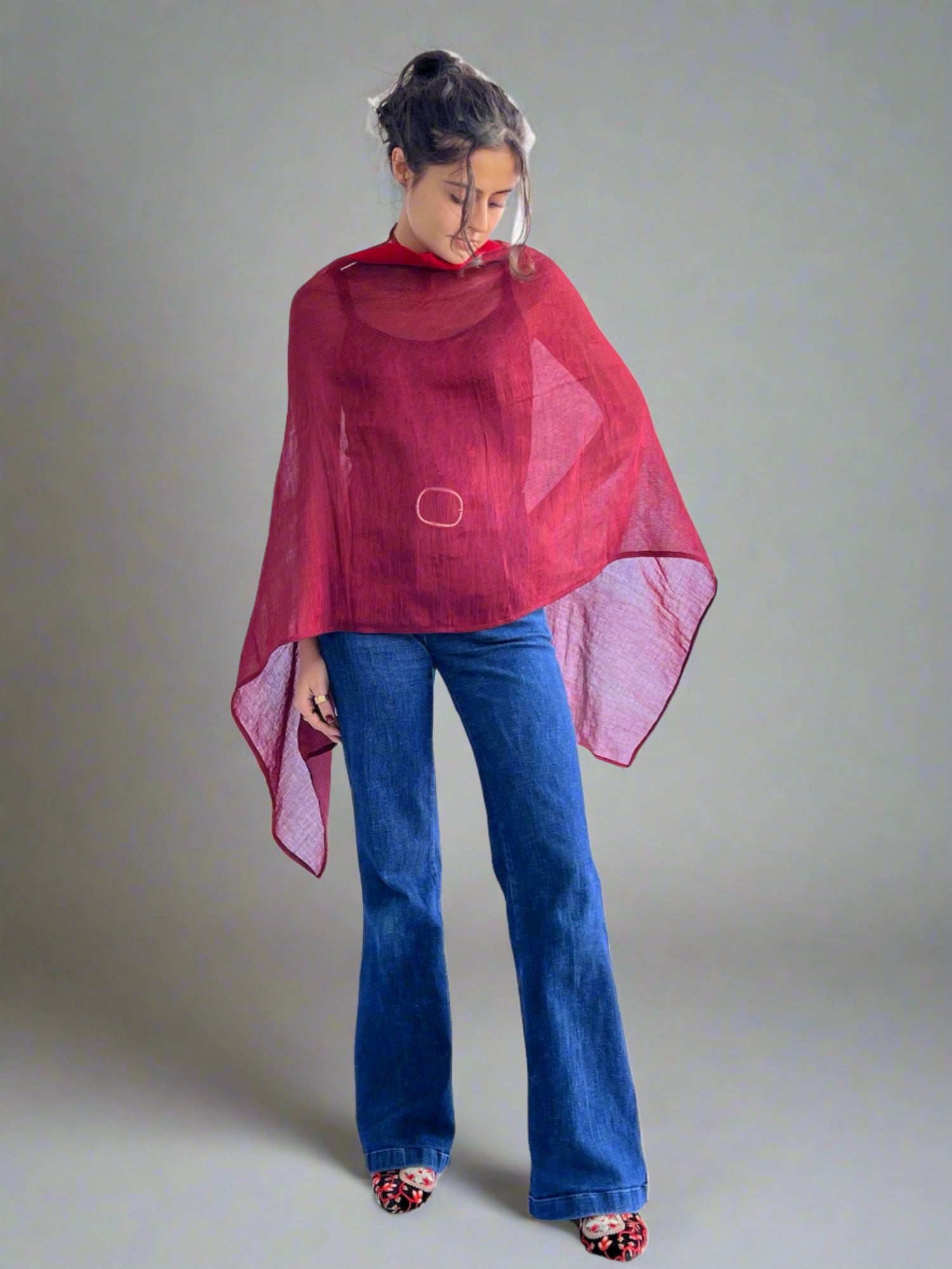 Cranberry Cape - a Versatile fashion accessory