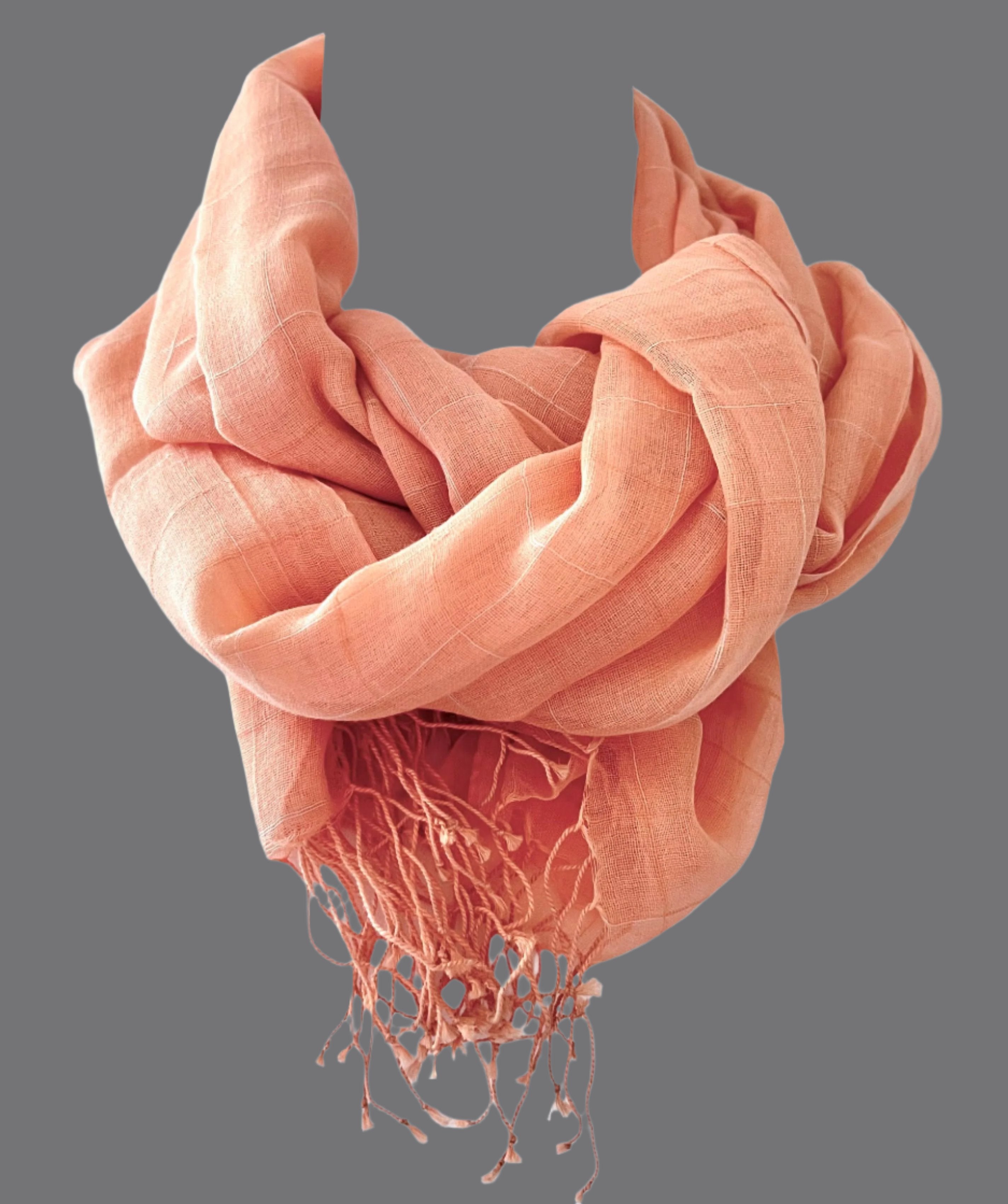 Coral Fine Muslin Scarf