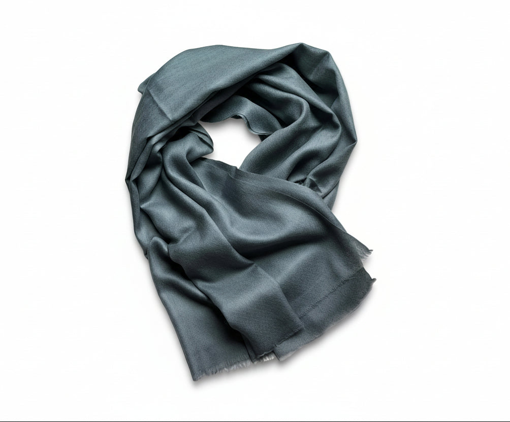 Dark Graphite Luxury Pashmina Scarf 