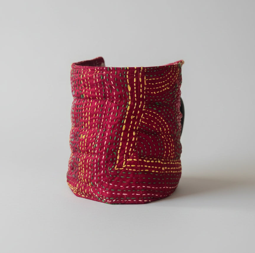 Dottie kantha coffee-tea cup cozy front
