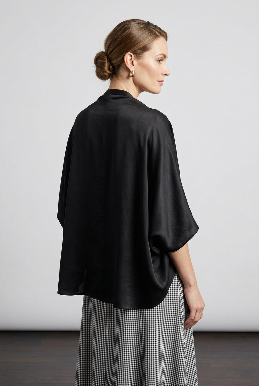 Ebony - Black Luxury Modal Silk Shrug