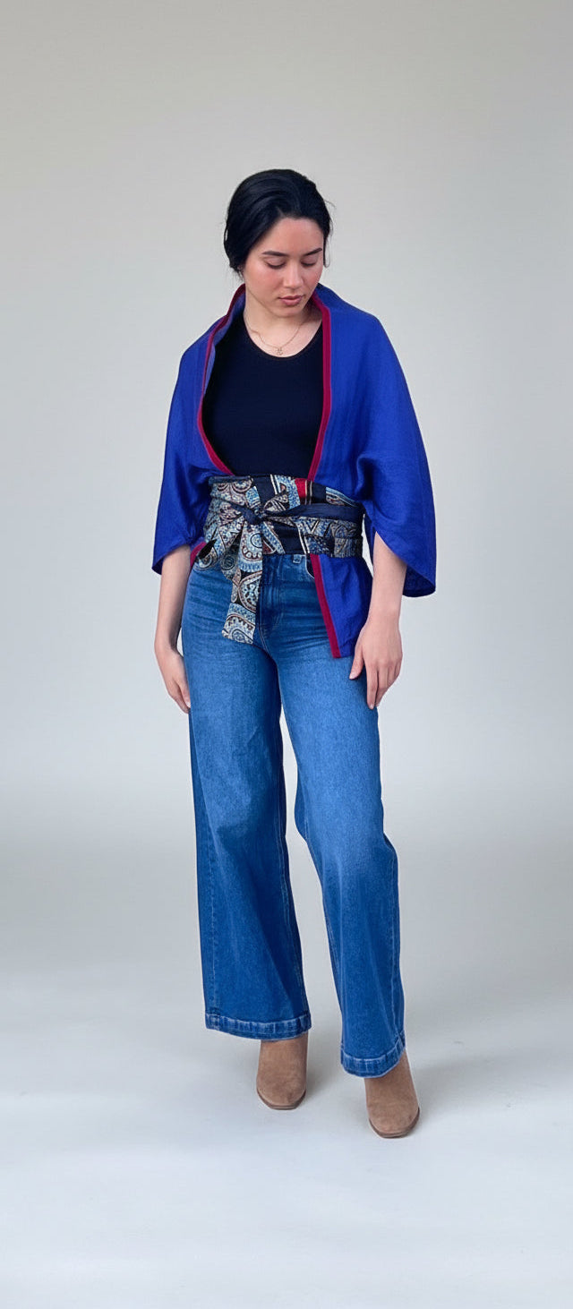 Midnight Blue Shrug - with lining