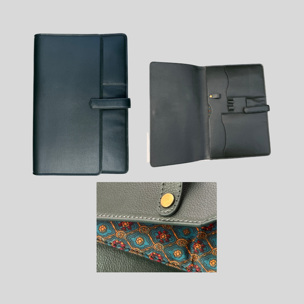 Wholesale Vegan & Sustainable Gift Collection - Design# L01 - Green Laptop Case with flap