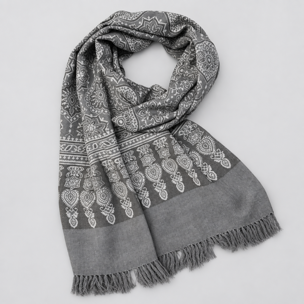 Megh Ajrakh Luxury Fine Wool Shawl