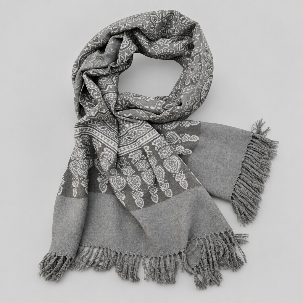 Megh Ajrakh Luxury Fine Wool Shawl