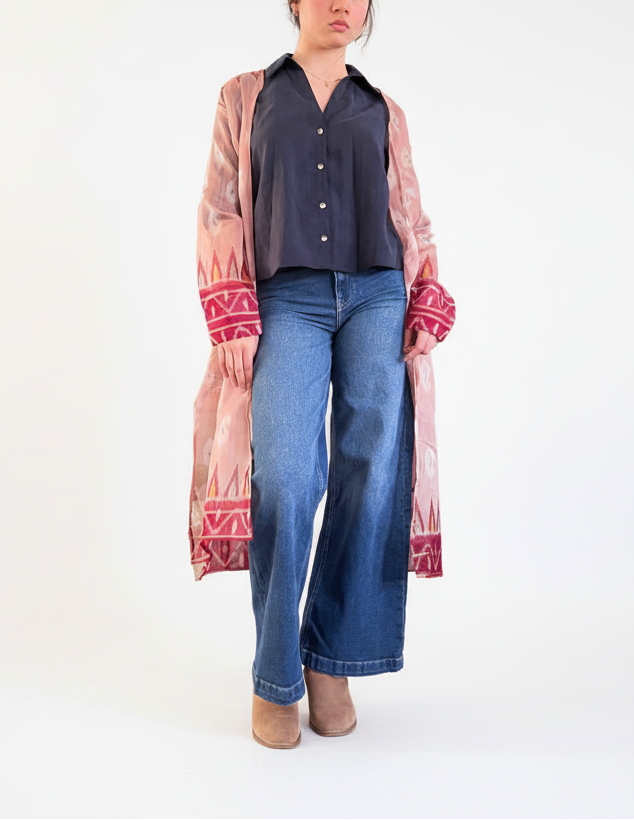 Odhisa Ikat Silk Kimono