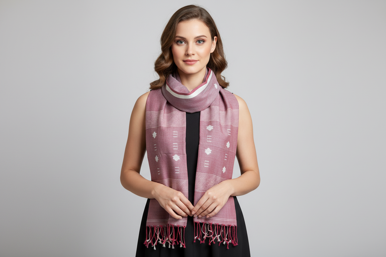 Purple_Rhapsody_Scarf_-_around the neck