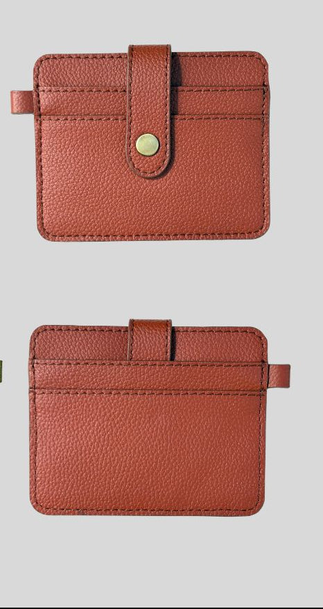 Wholesale Vegan Gift Collection - Design# 314 - Bordeaux Card Case with Loop Button
