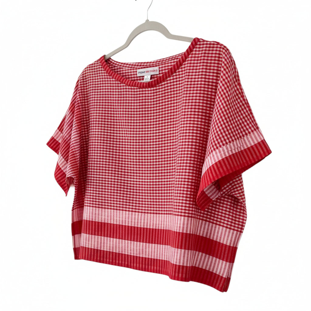 Red and White checks Lali gamchha top