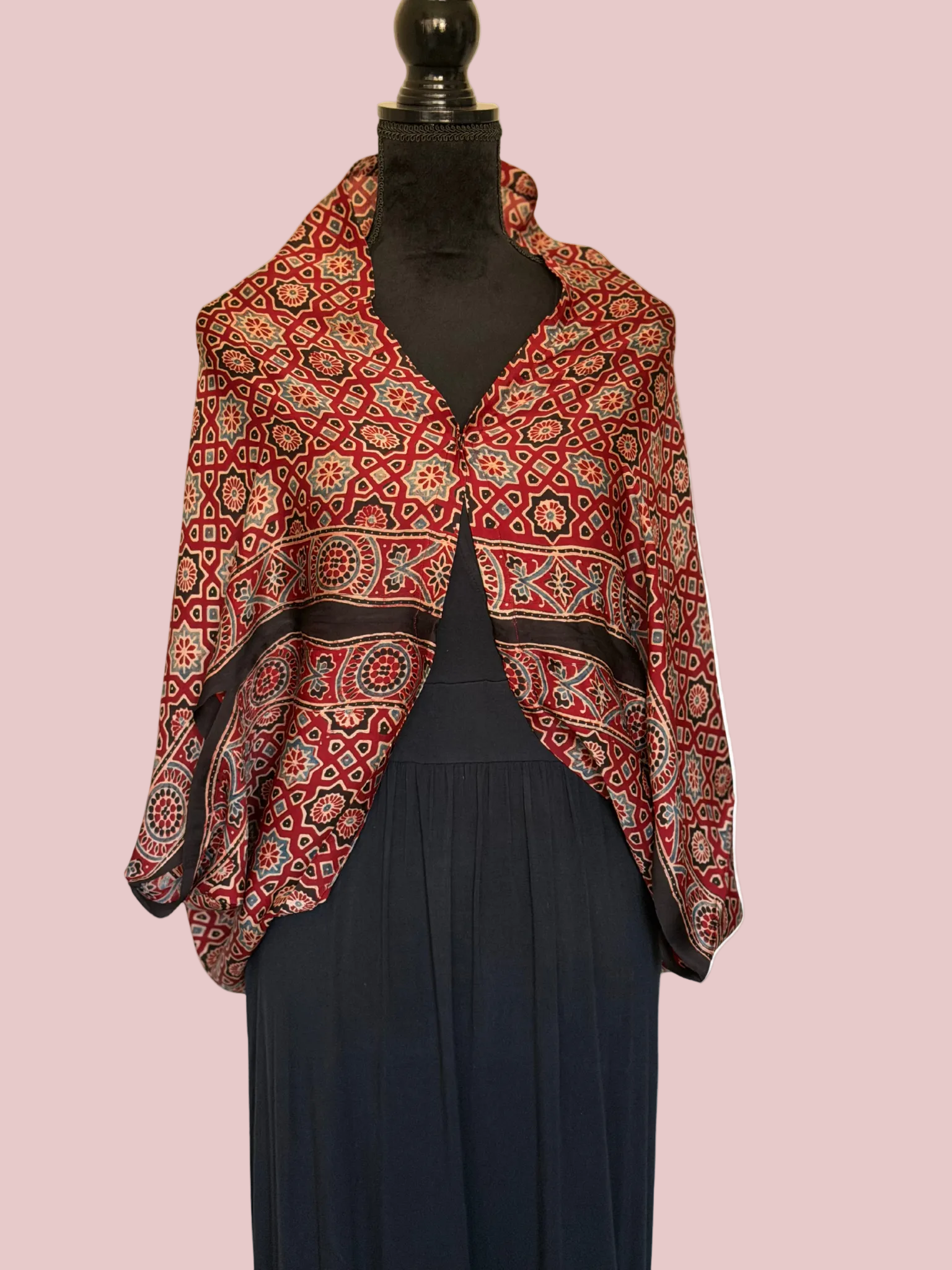Tara luxurious modal silk shrug in a buttoned look